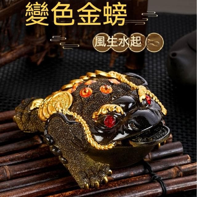 Jimi 集米 變色招財金蟾茶寵 可養蟾蜍個性製品茶檯茶寵擺件 精品茶具 茶寵