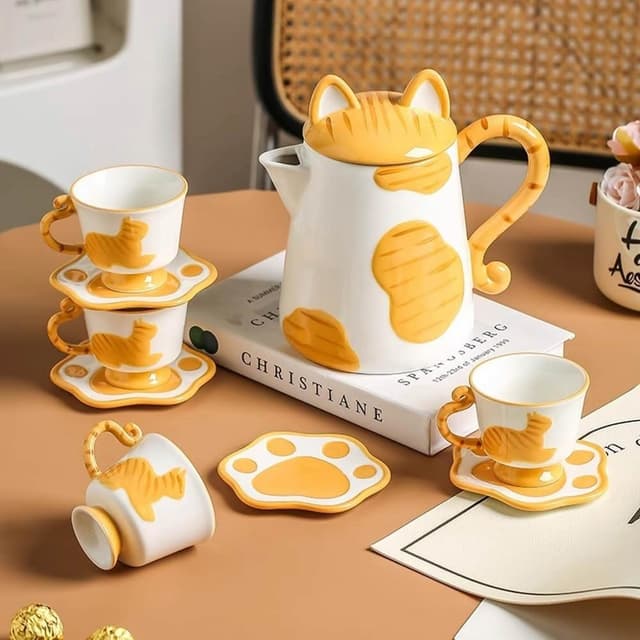 Jimi 集米 下午茶茶具套裝 陶瓷水杯水壺茶壺 喬遷新居禮物 茶具套裝組