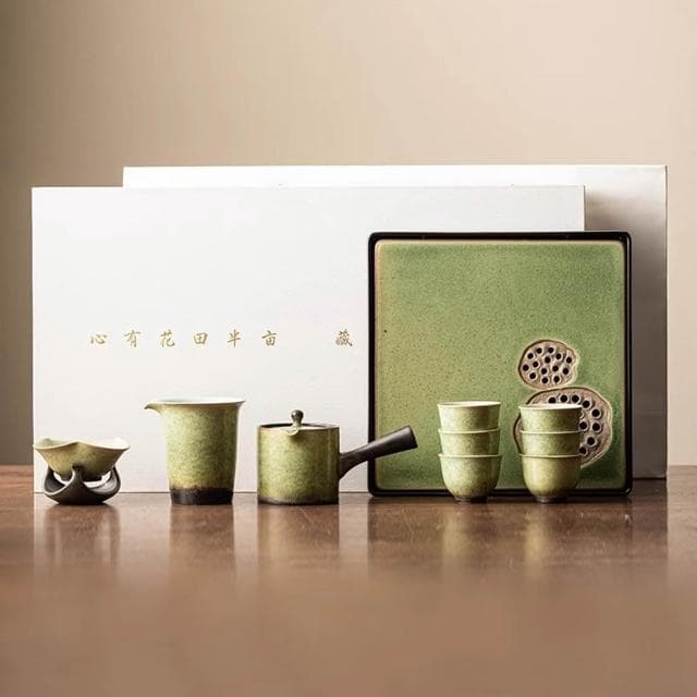 Jimi 集米 窯變茶具組 家用客廳功夫泡茶茶具 復古陶瓷茶盤茶壺茶杯 禮盒裝