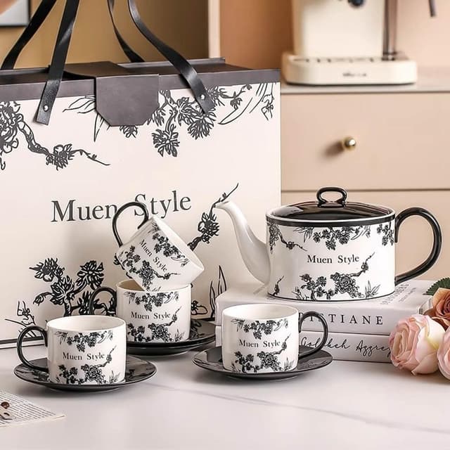 Jimi 集米 陶瓷茶具套裝 精緻下午茶茶具 輕奢高級感茶壺茶杯組 喬遷新居禮物