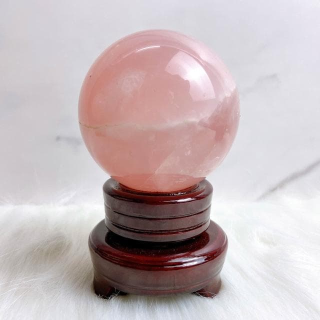 念念不忘水晶專賣 粉水晶水晶球 桃花x愛情 天然水晶 水晶珠 水晶 風水擺飾 生日禮物 石英