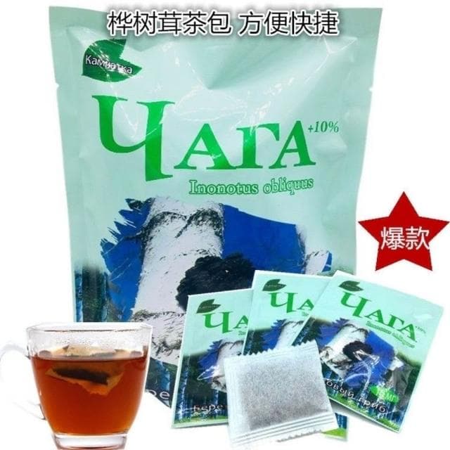 Camelliar樺樹茸俄羅斯野生白樺樹茸茶包100克盒裝樺樹淚樺褐孔菌茶包50克 樹茸提取液500ml