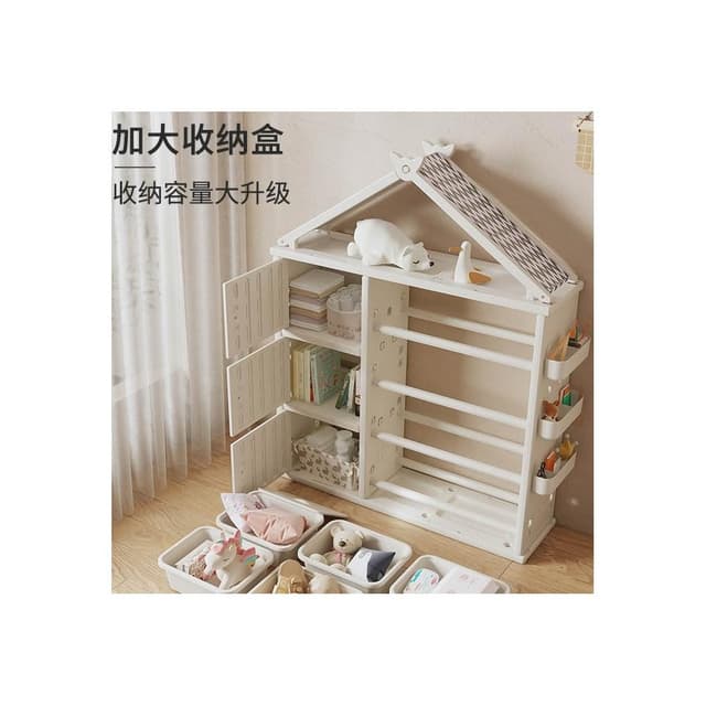 收納櫃 衣櫃 儿童衣柜 免組裝家用卧室可视收纳柜宝宝简易小衣橱婴儿衣服储物柜