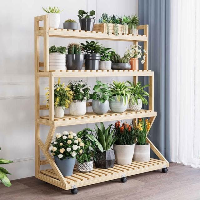 花架 盆栽架 陽台花架 園藝花架 多肉植物架 落地花架 實木花架 多層折叠花架 置物架 收納架