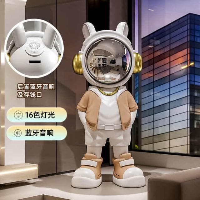 創意宇航員太空人擺件 航天員藍牙音響客廳電視櫃 大型落地軟裝飾品