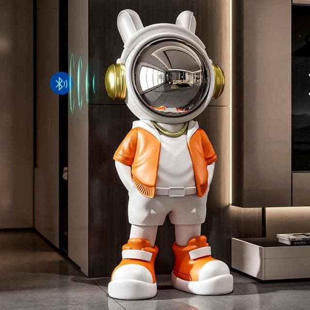 創意宇航員太空人擺件 航天員藍牙音響客廳電視櫃 大型落地軟裝飾品