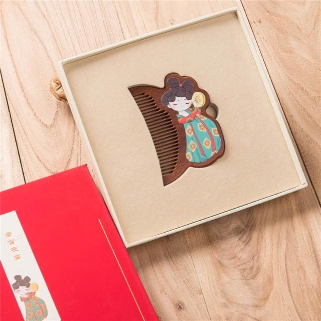 三八婦女節伴手禮品送長輩客戶送媽媽生日禮物檀木梳子女神節實用