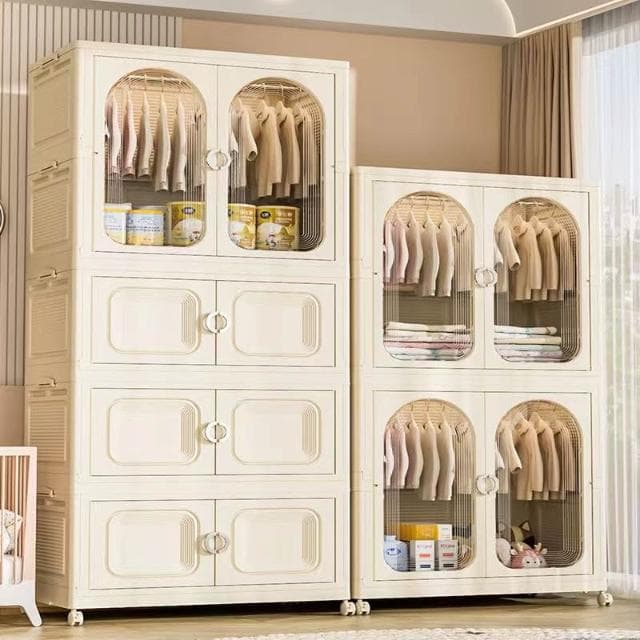 免安裝80cm兒童衣櫃寶寶衣服整理箱嬰兒小衣櫥塑膠家用收納儲物櫃