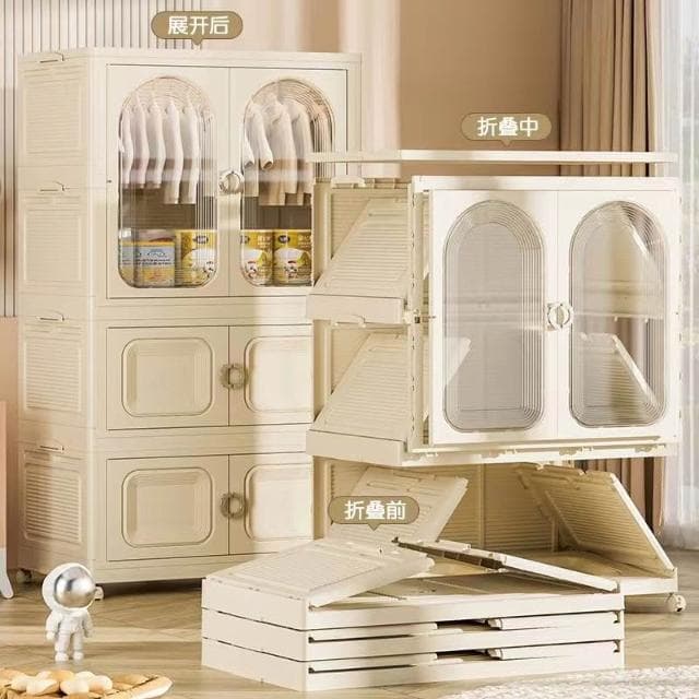 免安裝80cm兒童衣櫃寶寶衣服整理箱嬰兒小衣櫥塑膠家用收納儲物櫃