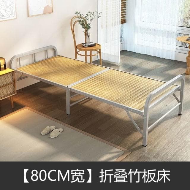 竹床折疊床單人竹子雙人簡易家用成人午休涼床出租房硬板竹板木床