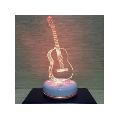 創意禮品夜光電吉他檯燈小夜燈3d臥室LED床頭燈情人節生日禮物檯燈 裝飾燈 小夜燈 夾式燈 床頭燈 書桌檯燈 桌燈