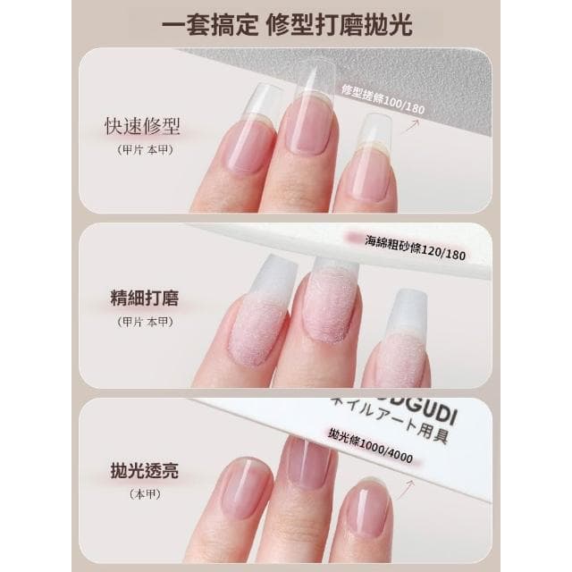 梵花 指甲銼打磨條美甲專用拋光搓條美甲店雙面砂條修指甲工具套裝