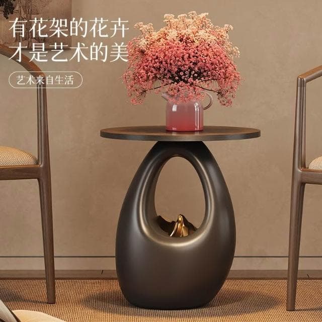 免運😊石來運轉小茶几小桌子陽臺喝茶沙發落地擺件簡約輕奢高檔喬遷禮物