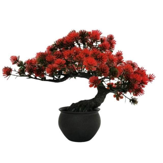 臺灣熱銷 仿真植物 迎客松假花盆栽 辦公室綠植假樹 假花卉 人造植物 樹綠植盆景