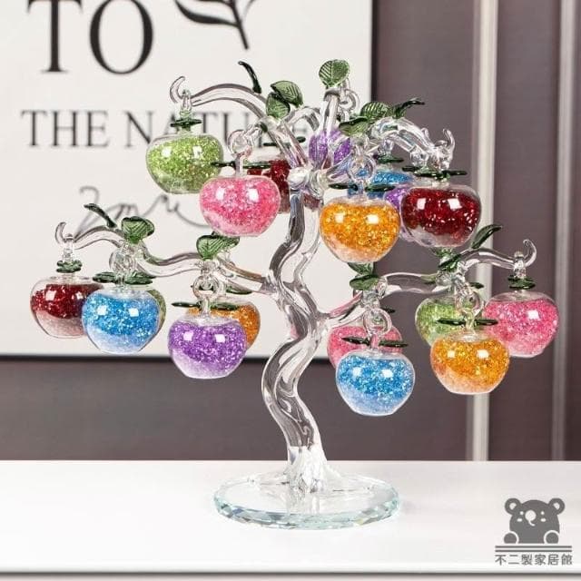水晶蘋果樹 宅配免運 水晶蘋果樹 高檔晶鑽 豪華招財樹 喬遷禮物 家居客廳品擺件 招財擺件