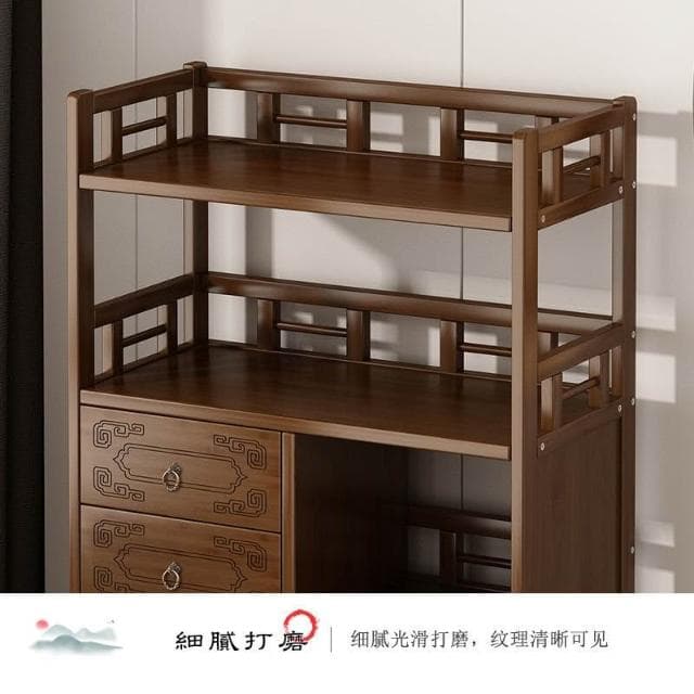免運  茶水櫃置物架實木多層茶葉櫃茶具收納儲物架茶邊櫃置物架茶臺邊櫃