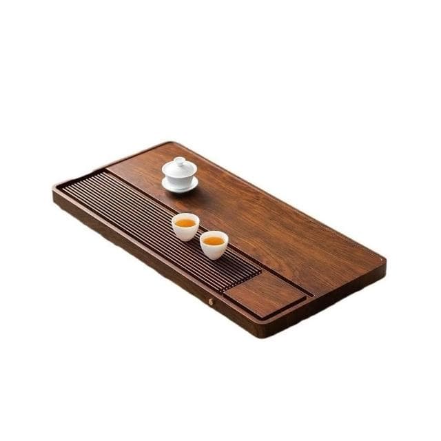 免運 黑檀木茶盤家用託盤長方形實木茶臺2025新款茶海茶杯客廳茶具高檔