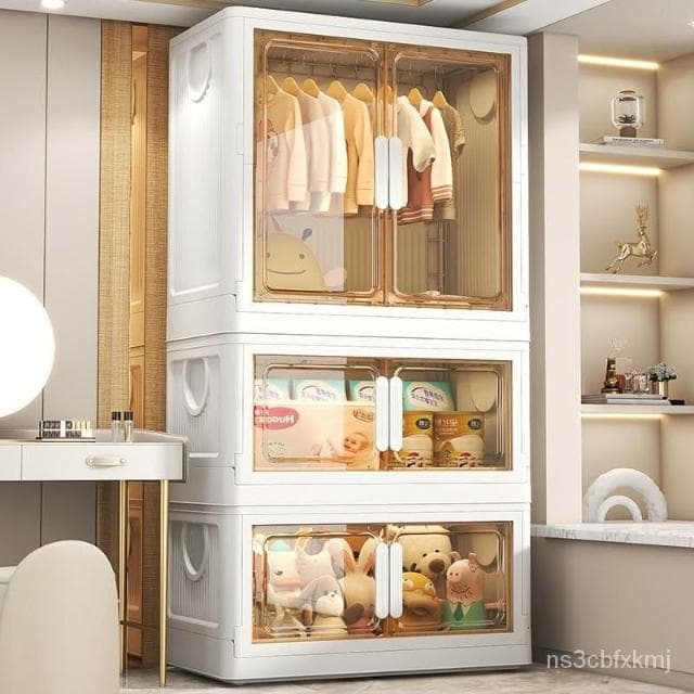 寶寶專用衣櫃 嬰兒衣服兒童小衣櫥置物塑料家用臥室簡易儲物收納櫃 兒童衣櫃衣櫥收納 寶寶衣櫃 納櫃組閤衣櫃小衣櫥