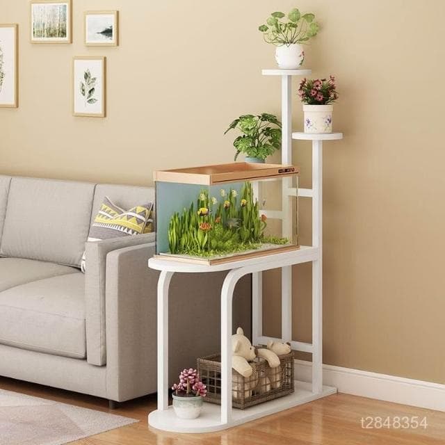 🔥免運🔥多層花架北歐落地花架客廳沙發邊幾鐵藝裝飾架置物架邊櫃 花架 盆栽架 陽臺花架 植物架 落地花架 多層折疊花架