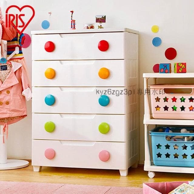 日本愛麗思兒童抽屜式收納櫃子寶寶衣櫃嬰兒塑料五鬥儲物櫃愛麗絲