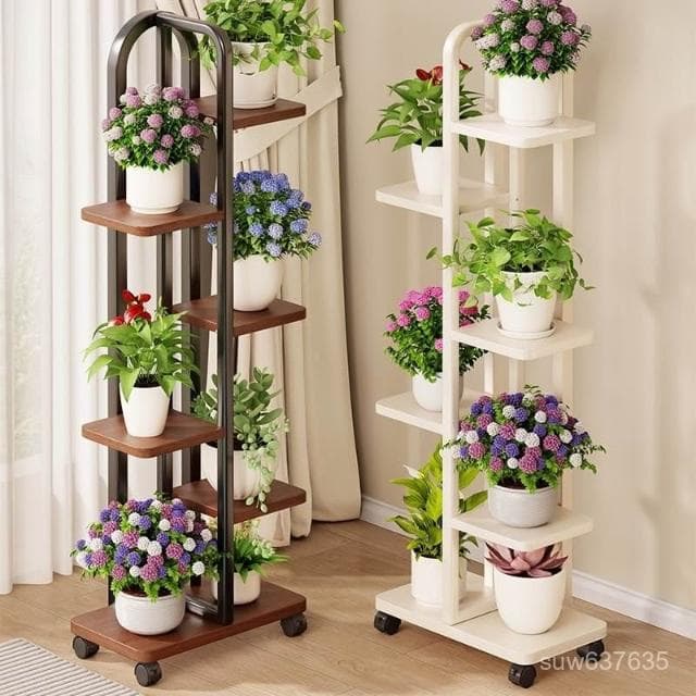 免運含稅😊客廳落地式花架置物架植物架綠蘿擺放架陽臺盆栽架簡約多肉花盆架 花架