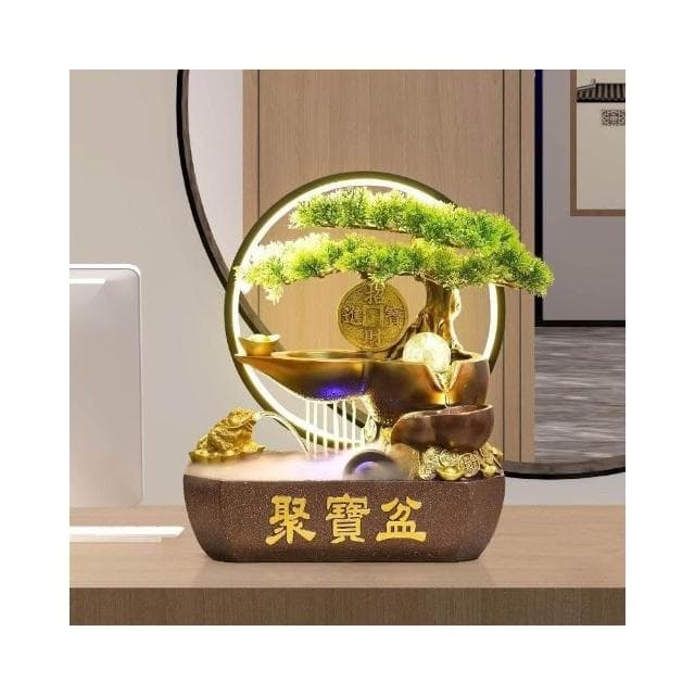  聚寶盆 金蟾招財流水盆 流水聚寶盆 流水擺件 招財擺飾 開運 風水招財流水組 風水擺件 開幕送禮 入厝禮物
