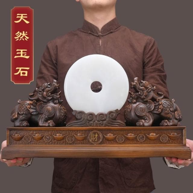 貔貅擺件一對招財旺財皮丘平安扣家居客廳玄關辦公室裝飾開業禮物