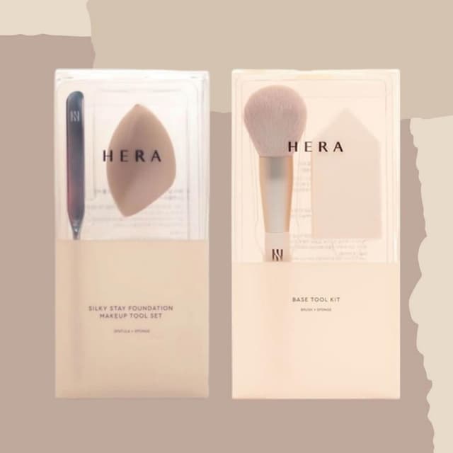【HERA 赫拉】粉底刮刀 美妝蛋 刷子 幾何海綿 粉撲 腮紅刷 粉底工具組 2款可選