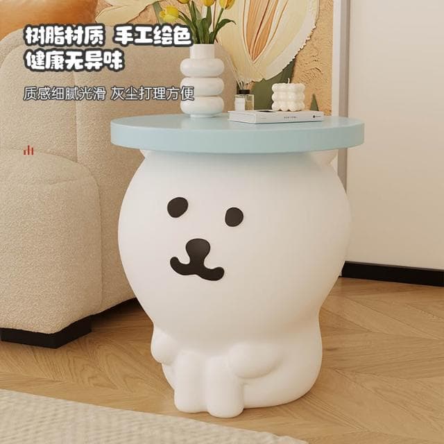 自嘲熊卡通茶几客廳擺件落地公仔沙發邊幾創意床頭櫃可愛喬遷禮物