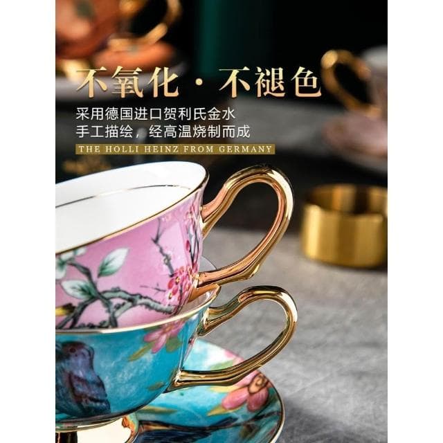 骨瓷歐式咖啡杯子套裝高顏值陶瓷高檔精緻高級感輕奢英式下午茶具