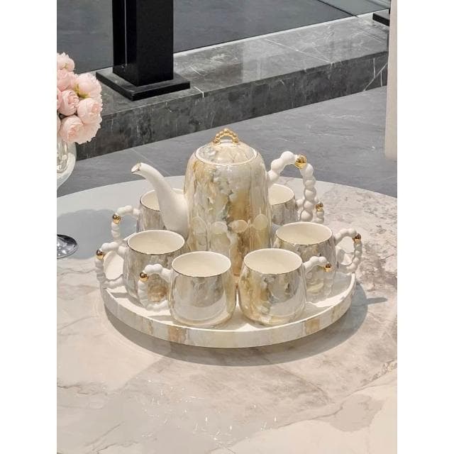 茶壺套裝輕奢高檔喬遷新居結婚茶具杯具家用客廳待客水杯水具套裝