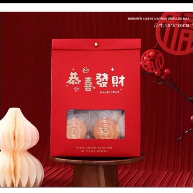 嚴選~台灣現貨 日式開窗手提自立袋 （燙金款）日式開窗手提自立袋 精緻聖誕節禮物袋 禮物袋 聖誕開窗袋 包裝袋 糖果袋 餅乾袋