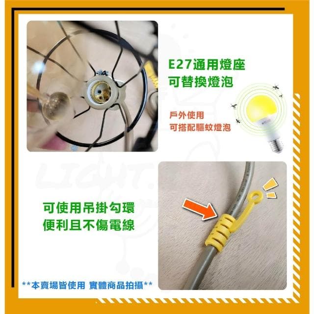 【spirit 電精靈】博士級磁頭工作燈 大瓦數 50W LED工作燈 E27 插座工作燈 工地燈 露營燈 附燈泡 耐高溫