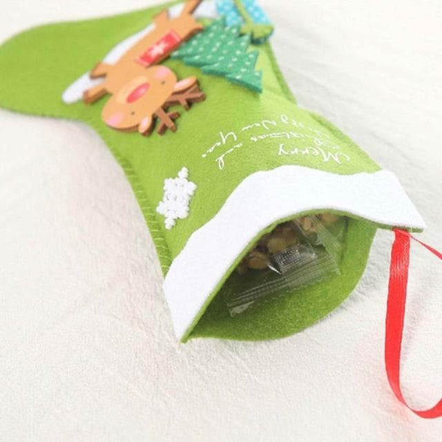 聖誕禮物襪子掛飾(聖誕節 禮物襪掛飾 不織布襪子 禮物袋 木質 人物 麋鹿 企鵝 聖誕 耶誕)