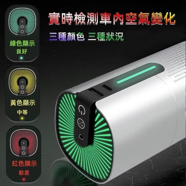 車用空氣清淨機 車用負離子 甲醛 花粉 粉塵 汽車空氣清淨機 空氣淨化器 除臭 除異味 氛圍燈
