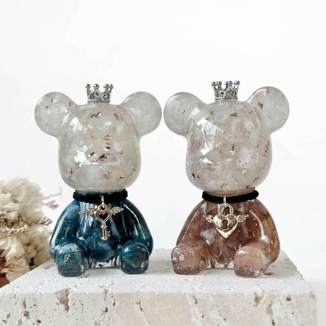 【Dawn Fashion 彤恩時尚】水晶情人熊 當草莓戀愛時 永恆的心鎖//父親節禮物/情人節禮物//生日禮物