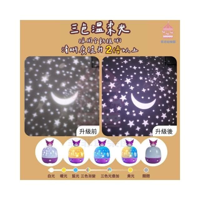 庫洛米夢幻投影燈 星空投影燈 投影燈 星空燈 夜燈 小夜燈 生日禮物 氣氛燈 附12套幻燈片