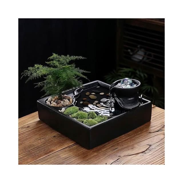 流水生財 循環水招財 風水球噴泉 辦公室桌面茶几小擺件 開業喬遷禮物 時來運轉 療癒小物 辦公室風水陶瓷擺件