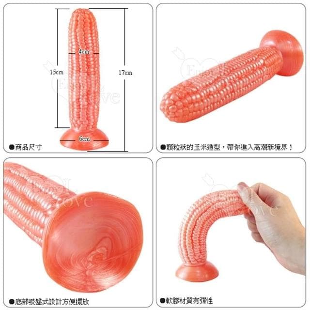 繽紛水果香蕉造型/絢麗蔬菜玉米造型 極富手感軟矽膠底盤吸座按摩棒 生日禮物 交換禮物 整人玩具 情趣用品