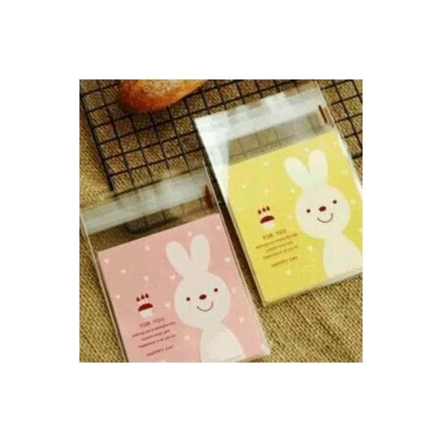 ✿禎巧妙✿ 台灣現貨 包裝袋 10*10 包裝袋 超可愛小兔小熊小狗小貓西點袋 自粘袋 禮物包裝 餅乾袋 糖果袋 月餅袋
