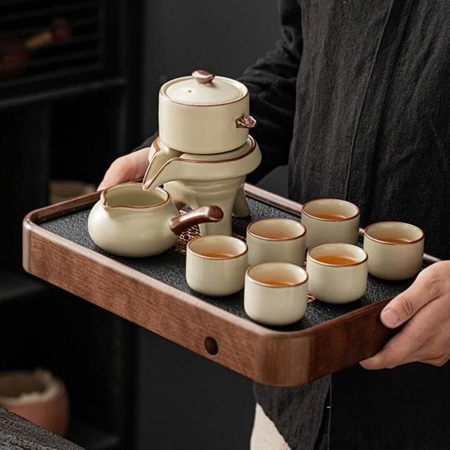 JIWU簡物 功夫茶具套裝 家用 陶瓷 茶壺 蓋碗 茶杯 辦公室 泡茶器 茶具 茶器 搭配茶盤 禮盒裝送禮