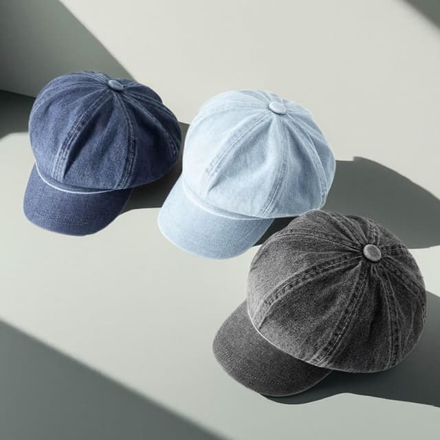 【巴黎精品】紐約精品 父親節禮物 現貨+預購 報童帽鴨舌帽畫家帽(復古牛仔八角帽遮陽帽男女帽子3色a1je54)