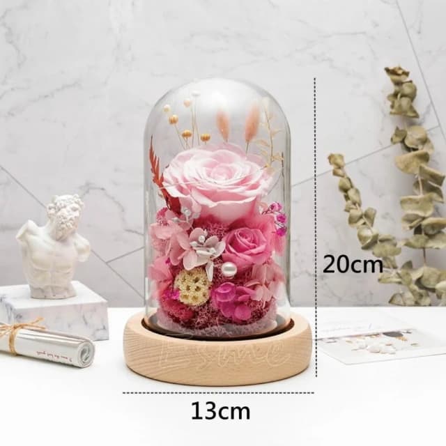 附提袋 永生花 永生花燈 教師節禮物 情人節禮物 母親節禮物 生日禮物 畢業禮物 永生玫瑰花 玫瑰永生花