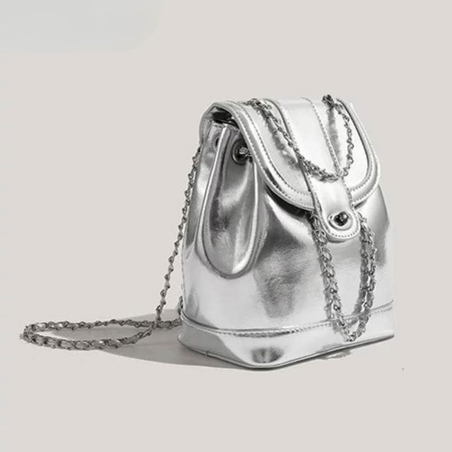 【LEEHER】後背包/牛皮背包/真皮包包/鏈條背包/女生背包/背包/高級感/韓版包包/氣質/小背包/雙肩包/小香風/生日禮物