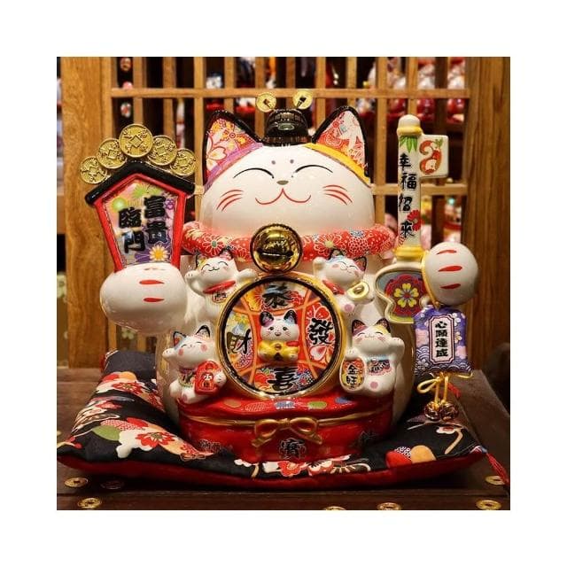 福緣貓大號風生水起裝飾擺件公司前臺家居玄關店鋪開業送禮招財貓