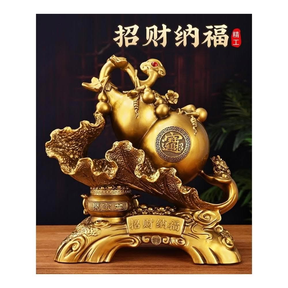 招財納福白菜葫蘆擺件聚寶盆客廳玄關電視櫃裝飾喬遷新居開業禮物
