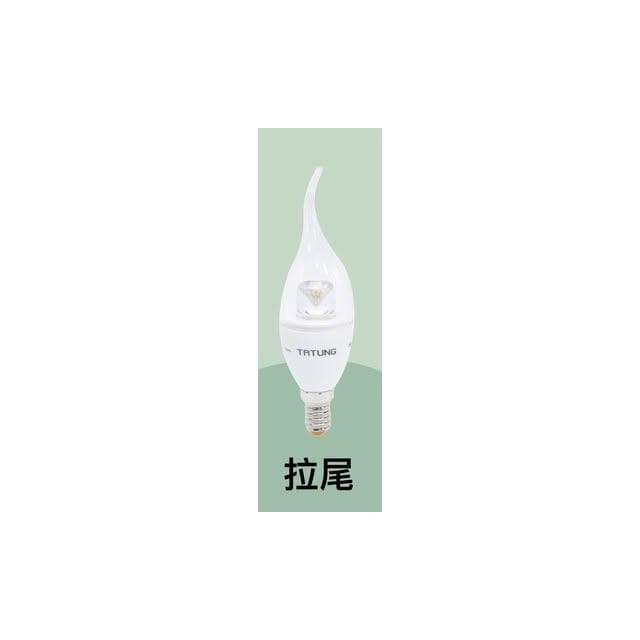 【TATUNG 大同】LED 蠟燭燈 5W  蠟燭型燈泡 E14 燈頭 全電壓 尖清 拉尾 黃光 氛圍燈 小燈泡 小夜燈