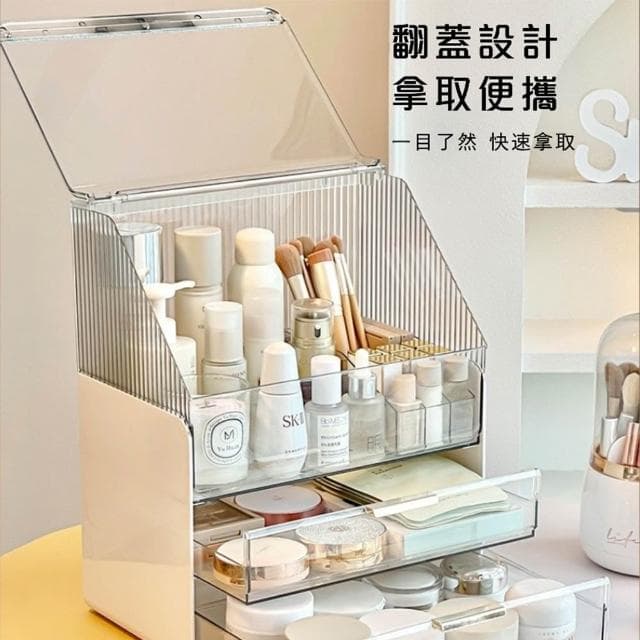 化妝品收納盒 交換禮物 口紅盒 收納盒 收納箱 保養品收納 化妝箱 化妝品收納箱 防塵收納 口紅收納盒
