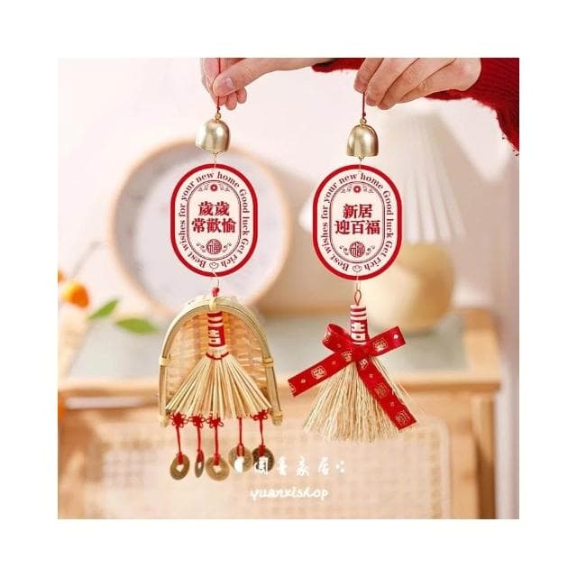 門把手裝飾(春節/過年/喬遷禮物/花環/開運招財/鈴鐺/派對裝飾)