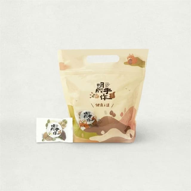 【MING CHENG 明成手作】BIG隨手袋系列《綜合六果》堅果/低溫烘焙/營養/素食/核桃/腰果/夏威夷豆/胡桃/杏仁果/南瓜子/隨手包/無調味/素食